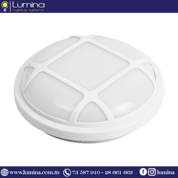 Applique murale LED blanche ronde 24W IP54 - 1
