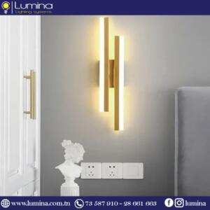 Applique murale led dorée moderne en acrylique - 1