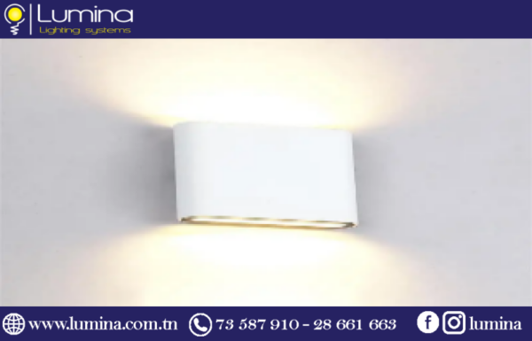 MK-813-S-WH Applique murale led étanche blanche 3000k IP65