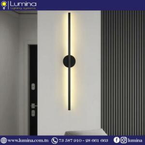 Applique murale led moderne noir 60cm 12w - 1