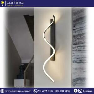 Applique murale led moderne noir 60cm design intérieur - 1