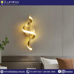 Applique murale moderne dorée design spirale HX002G - 1