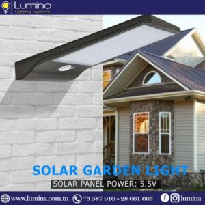 Applique murale solaire plate LED 6011 noir pour éclairage extérieur - 1