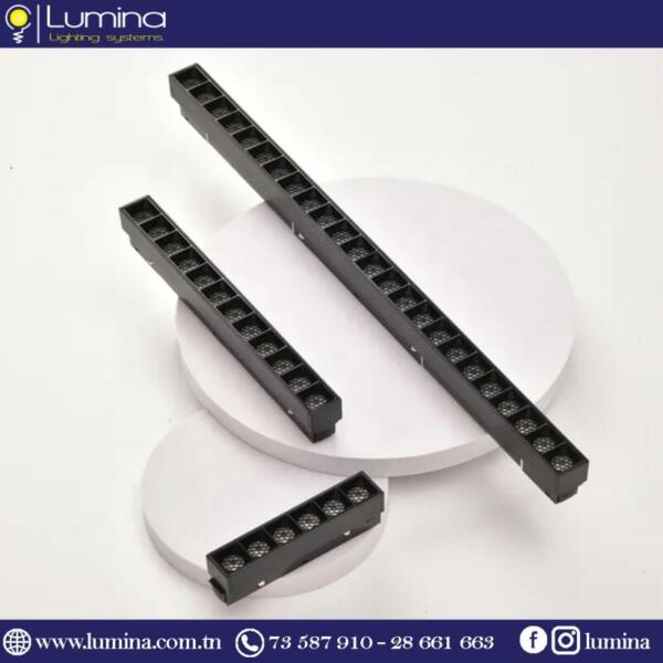 Spot pour éclairage magnétique COB noir 48V - 1