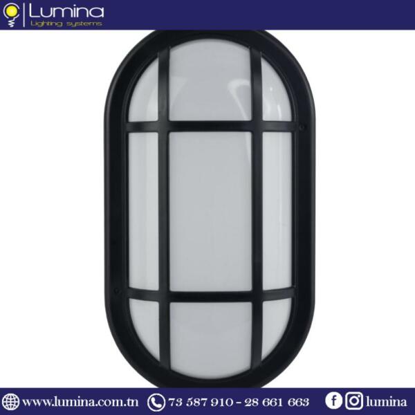 Hublot led ovale noir 18W pour éclairage extérieur - 1