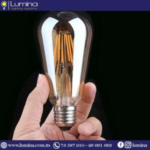 lampe filament ST64 base E27 4W à lumière jaune - 1