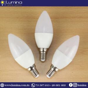 Lampe flamme LED E14 opale blanche pour éclairage intérieur - 1