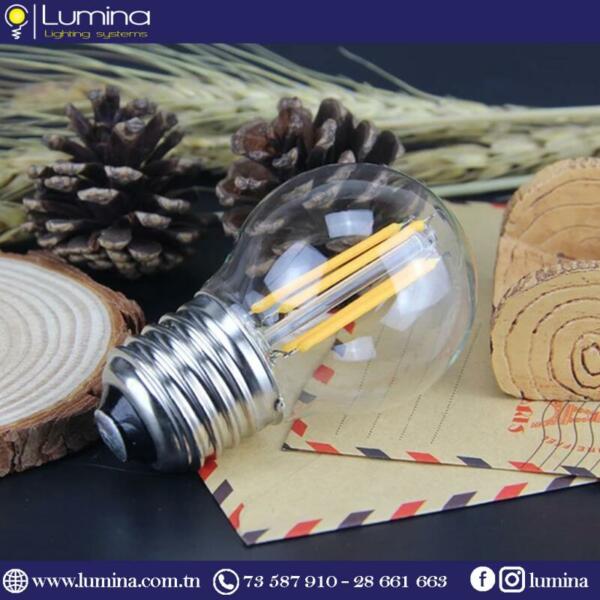 Ampoule sphérique lampe led filament G45 blanche - 1