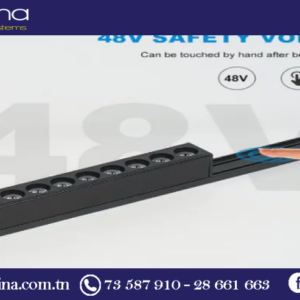 Luminaire magnétique apparent 18W 4000K blanc neutre