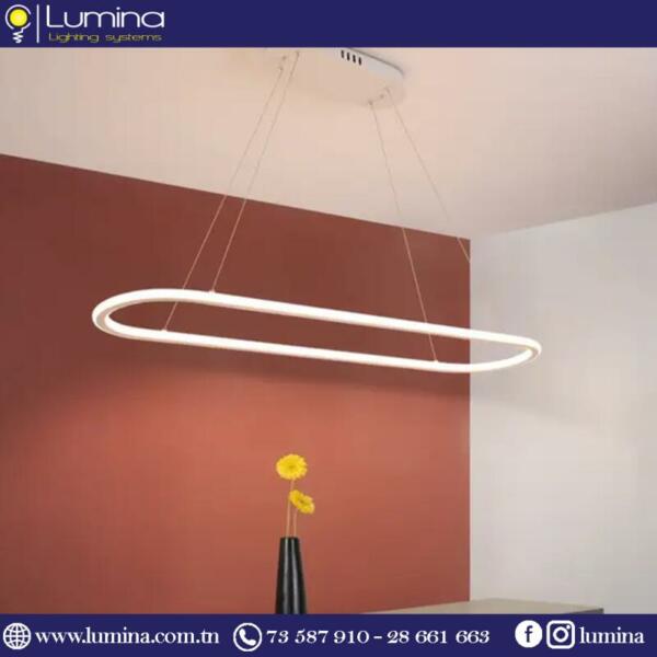 Lustre led linéaire de 100cm au design moderne et épuré pour plafond - 1