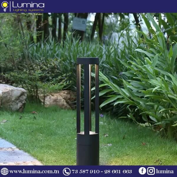 Potlet led rond 7W de couleur noir pour éclairage extérieur - 1