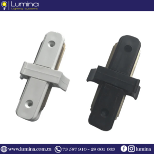 Installation de raccord rail droit sur système d'éclairage monophasé - 1