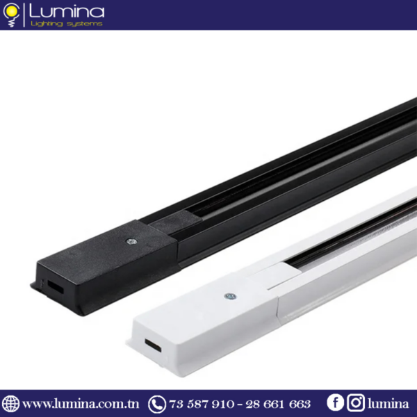 Installation d'un rail de projecteur blanc au plafond - 1