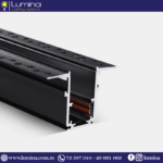 Rail magnétique led encastrable 1m noir mat 48v - 1