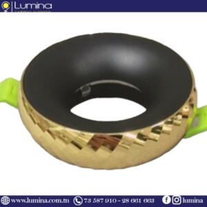 Spot encastrable aluminium rond noir et gold design moderne - 1