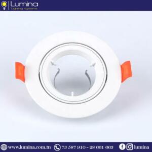 Spot encastrable rond blanc en aluminium 80mm - 1