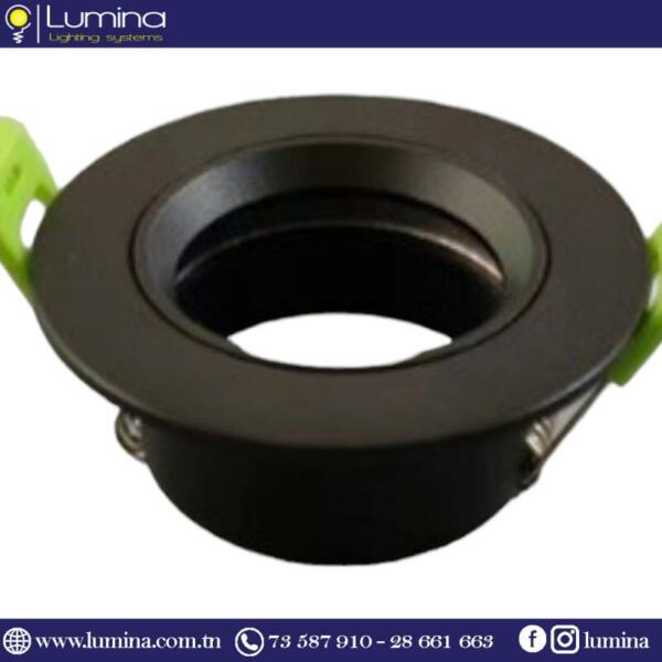 RTQ01 Spot encastrable aluminium rond noir ∅80mm - 1