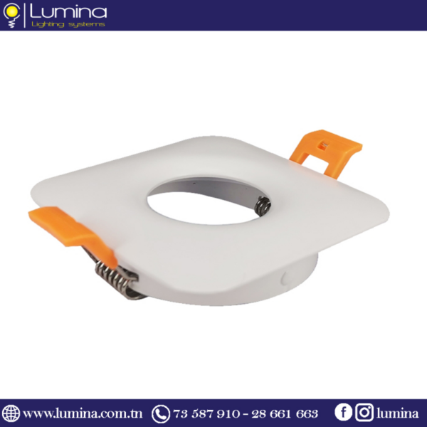 Spot encastrable aluminium carré blanc 85mm pour plafond - 1