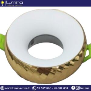 Spot encastrable aluminium rond blanc et gold pour plafond - 1