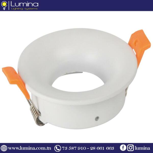 Spot encastrable aluminium blanc pour plafond - 1