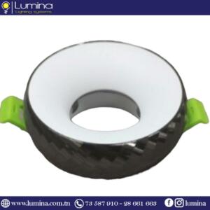 Spot encastrable aluminium rond blanc et noir RT-01 pour faux-plafond - 1