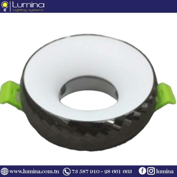 Spot encastrable aluminium rond blanc et noir RT-01 pour faux-plafond - 1