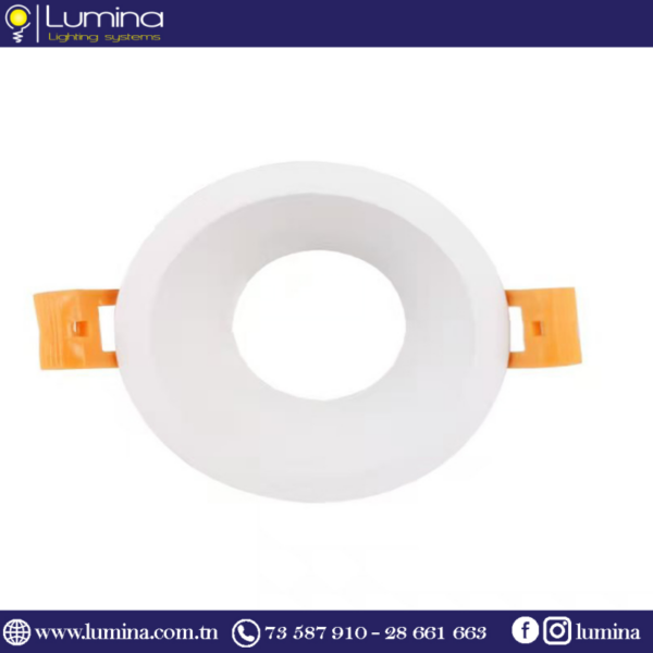 Spot encastrable rond en aluminium blanc ip65 - 1