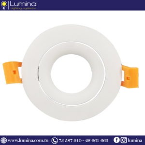 Spot encastrable blanc rond orientable pour plafond - 1