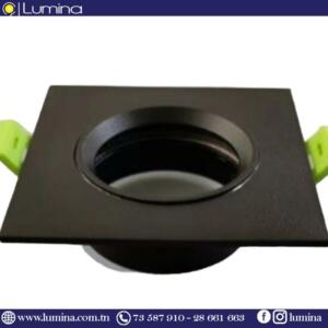 Spot encastrable carré noir en aluminium RT-Q05 - 1