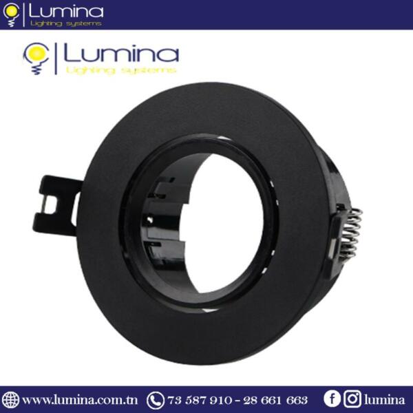 Spot encastrable noir orientable rond 90mm - 1
