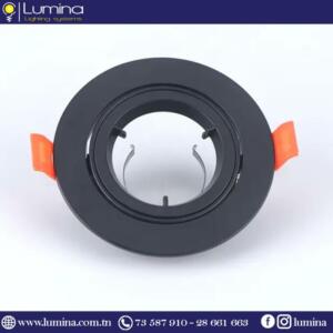 Spot encastrable noir rond en aluminium ø80mm - 1