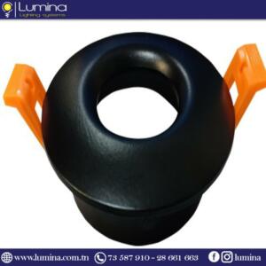 Spot encastrable noir en aluminium rond 85mm - 1