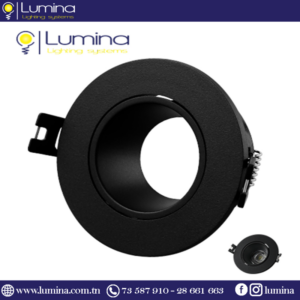 Spot encastrable noir orientable rond pour faux-plafond - 1