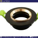Spot encastrable noir et gold rond en aluminium - 1