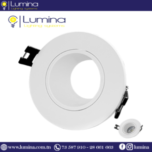 Spot encastrable orientable rond blanc pour plafond - 1