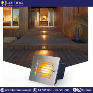 Spot encastré carré led 3W pour balisage mural