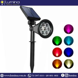 Spot jardin solaire multi couleurs étanche - 1