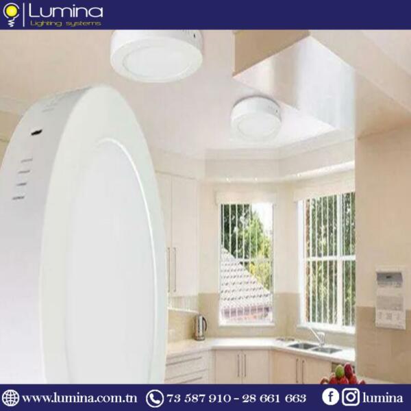Spot led apparent rond 18W blanc 6500K pour plafond - 1