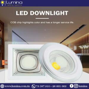Spot LED COB encastrable carré en verre 5W lumière blanche - 1