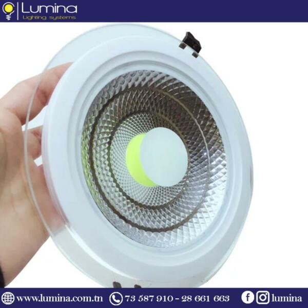 Spot led cob verre encastrable blanc froid 5W - 1
