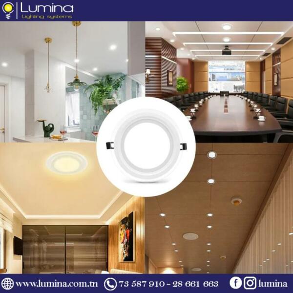 Spot LED encastrable rond en verre de 6W - 1