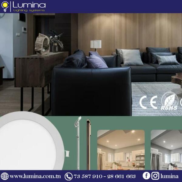 Spot LED encastrable 3W rond extra plat pour plafond - 1