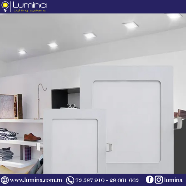 Spot led encastrable carré extra plat 3w - 1