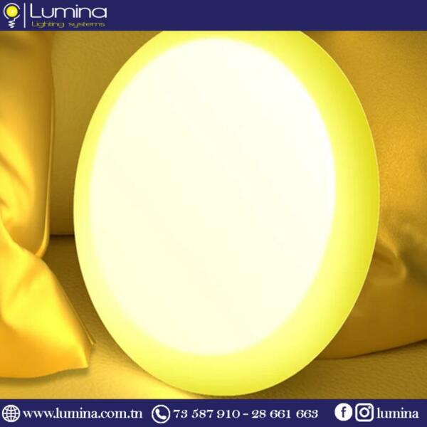 Spot led encastrable down light bicolore blanc et jaune - 1