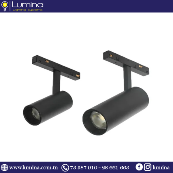 Spot rail magnétique LED noir 9W 4000K - 1