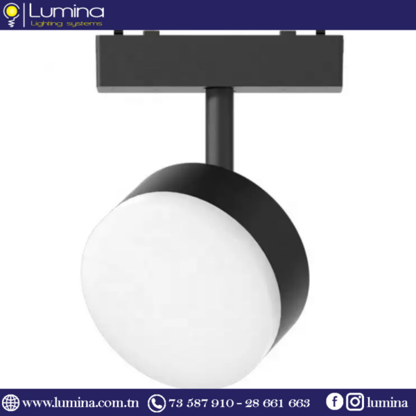 Spot sur rail magnétique LED 9W noir mat 4000K - 1