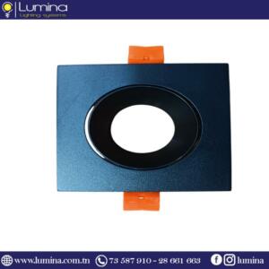 Spot encastrable aluminium noir carré orientable - 1