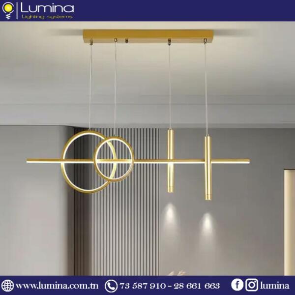 Lustre led linéaire doré design moderne 100cm - 1