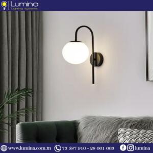 Applique murale intérieur noire BD710 au style moderne - 1