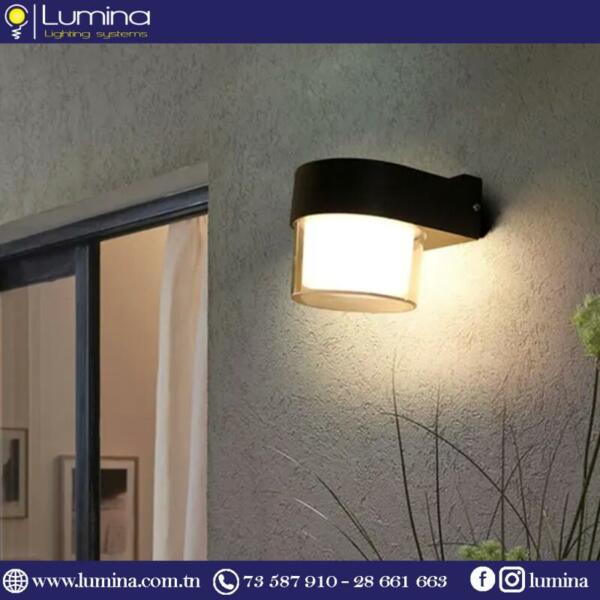 Applique murale led 5w étanche IP65 en ABS noir - 1